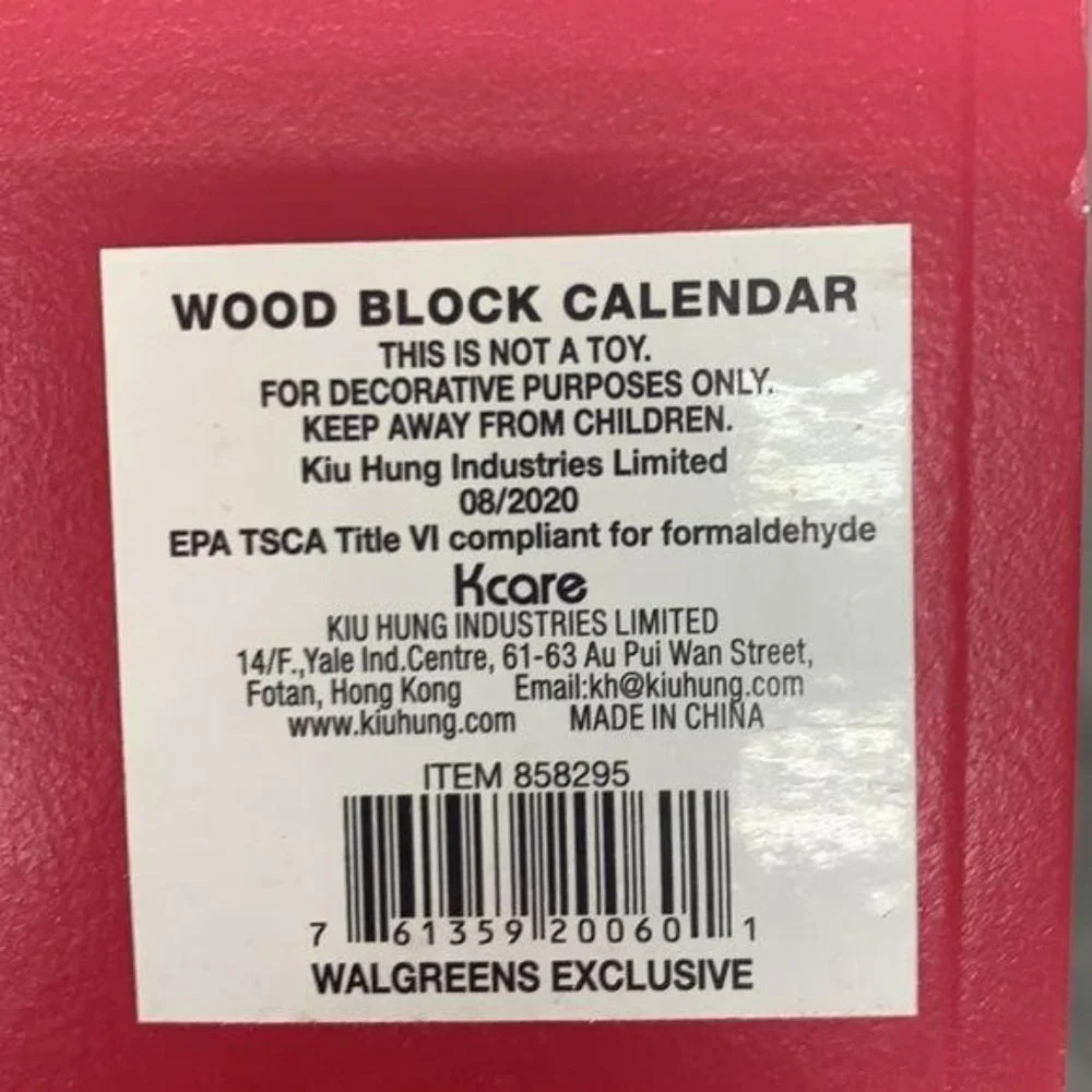 Disney Mickey and‎ Minnie Wood Block Calender